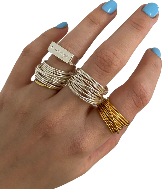 Multi threads ( hilos ) ring - gold or silver