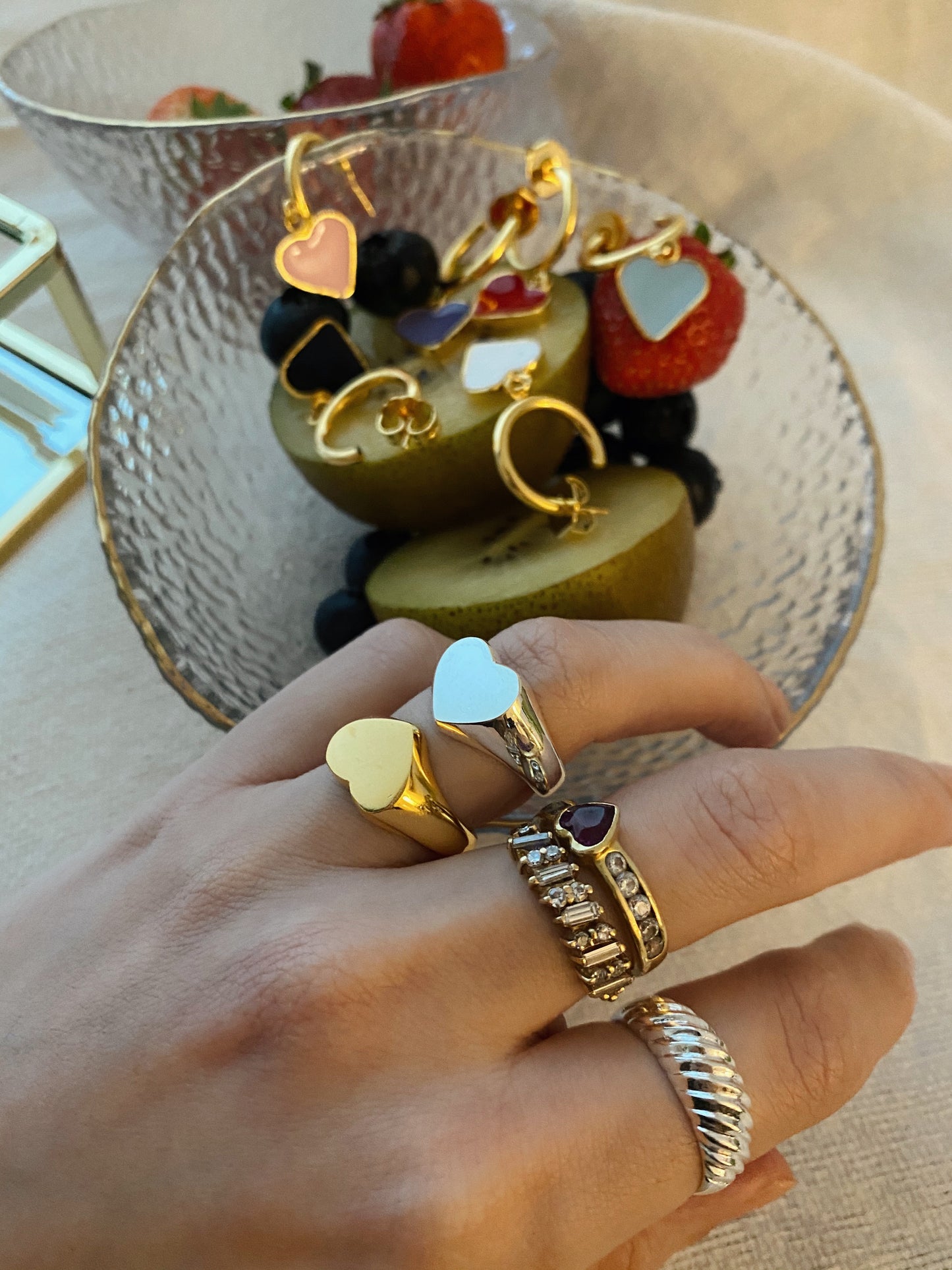 “ CLÉMENTINE “ - Heart Ring 🤎🤍💛