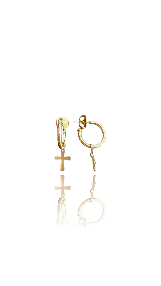 Cross mini hoops - ✝️