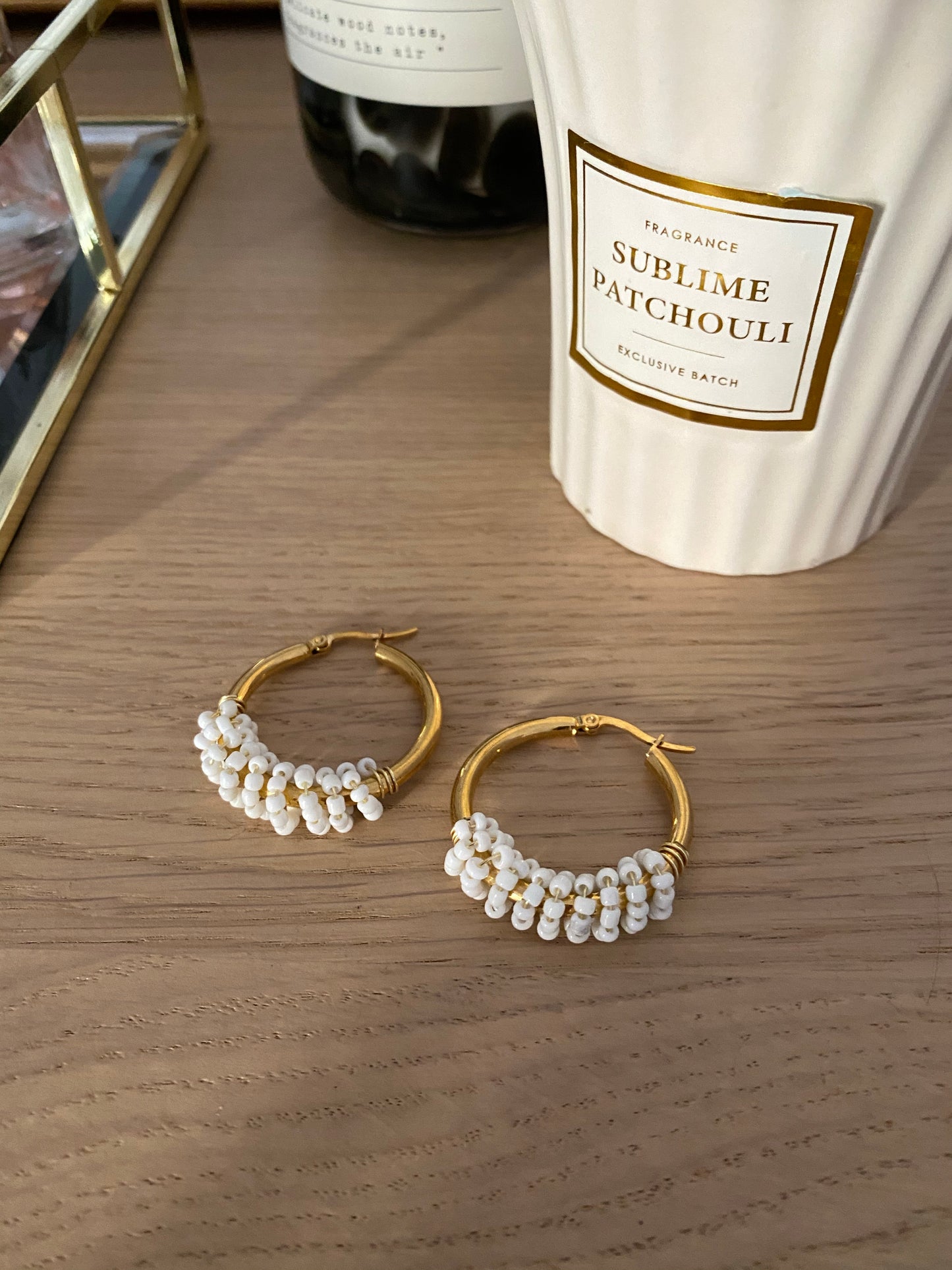 ANNIE - beaded hoops