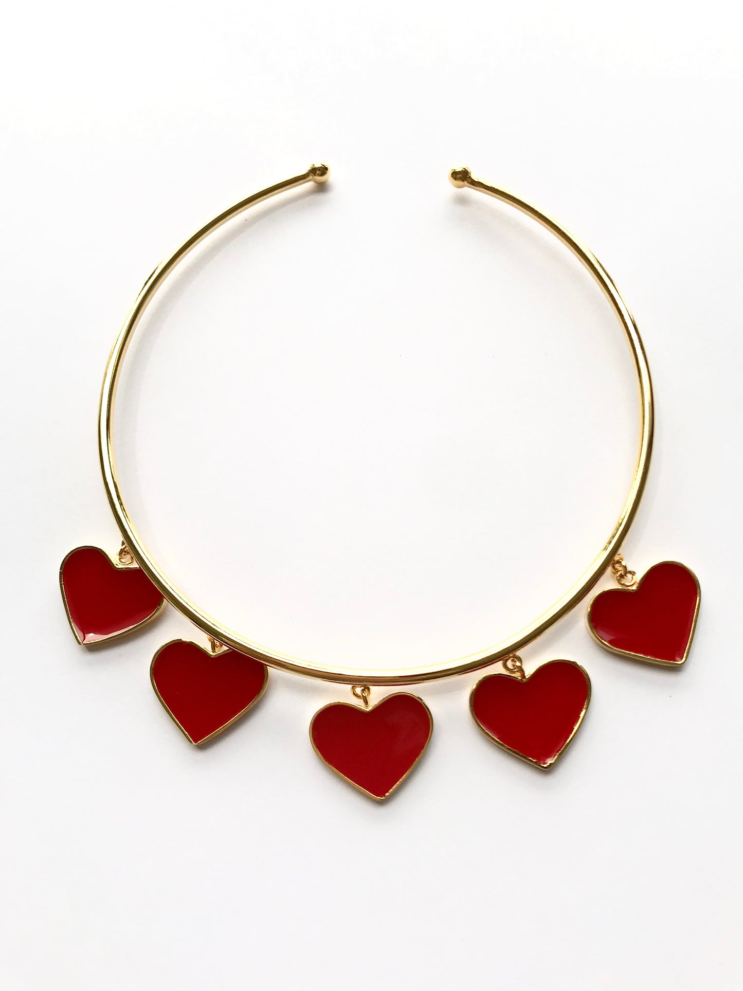 “Mucho Amor” - multi heart - choker gold 24k