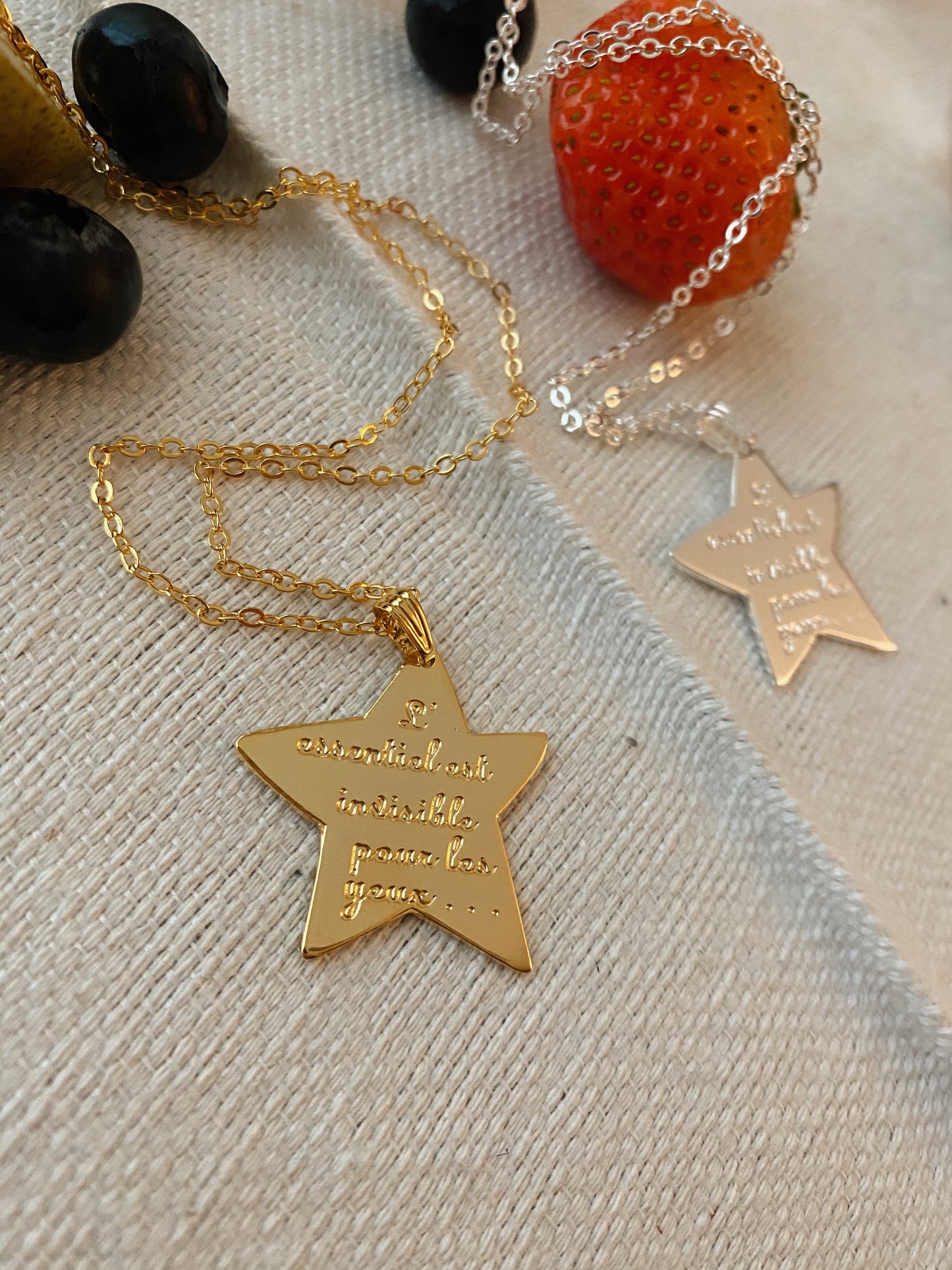 L’ essentiel est invisible pour les Yeux - Principito Star 🌟 Gold 24KT or silver 925