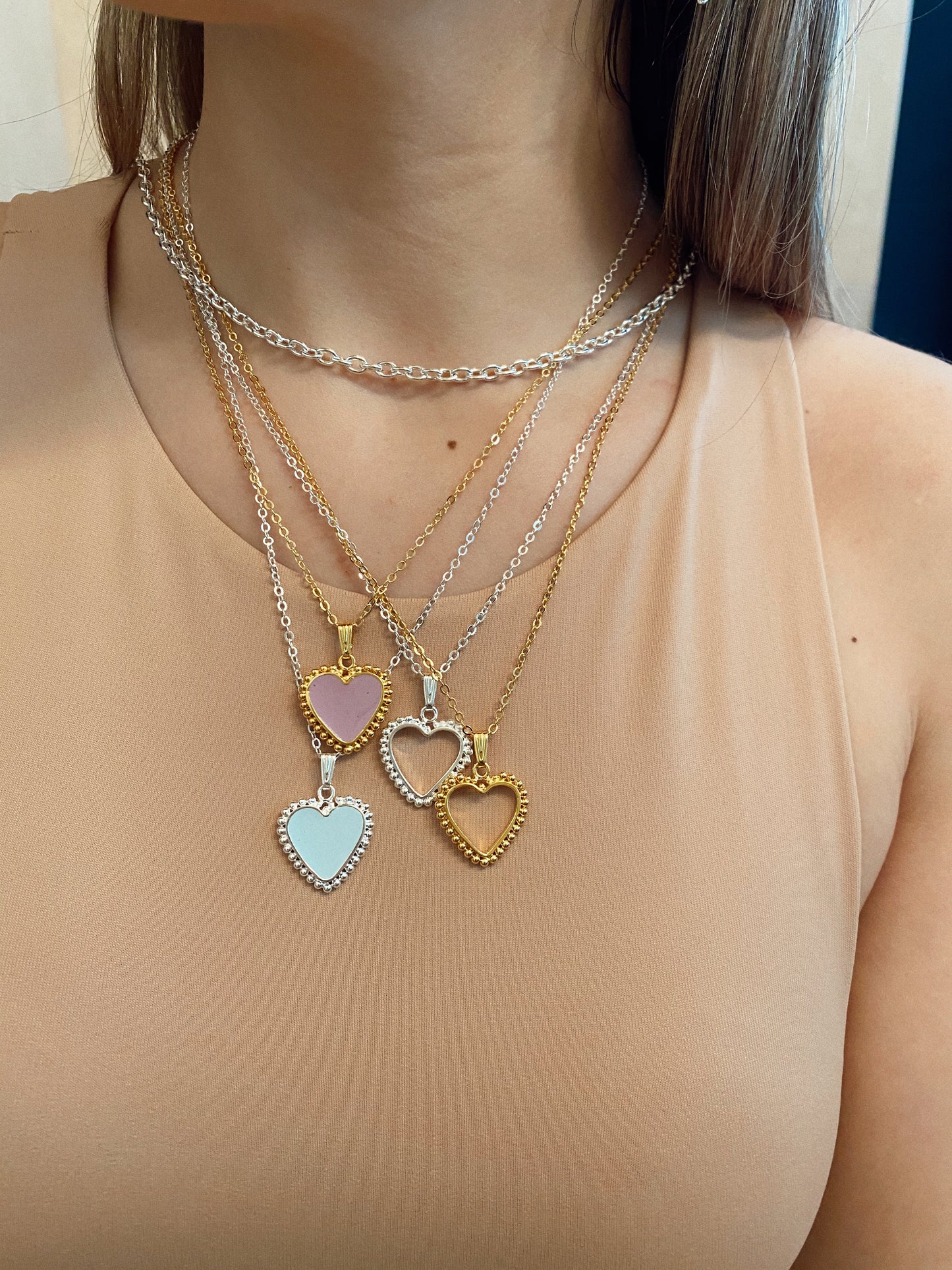 Multi balines - Heart - Gold 24KT or Silver 925