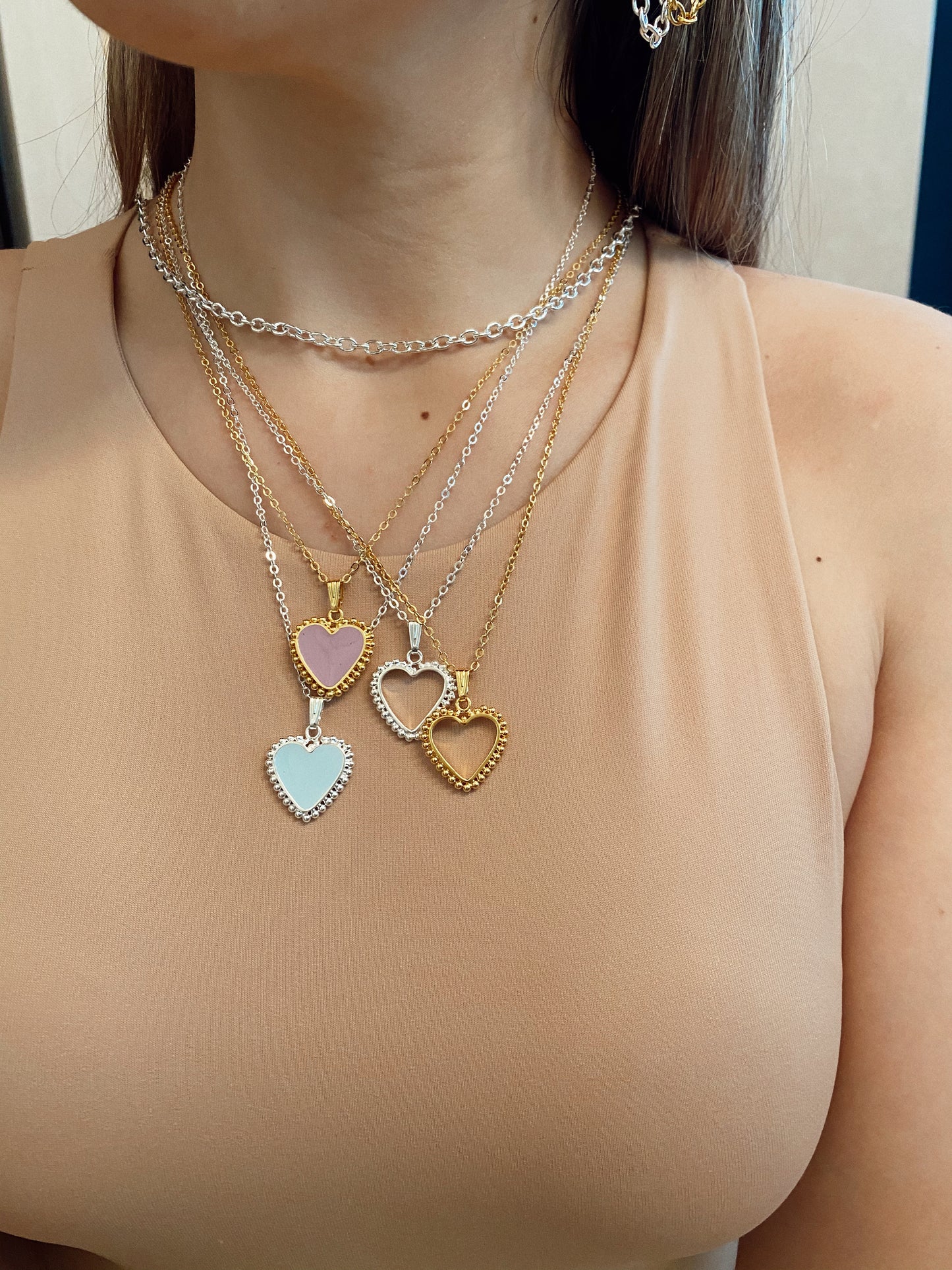 Multi balines - Heart - Gold 24KT or Silver 925