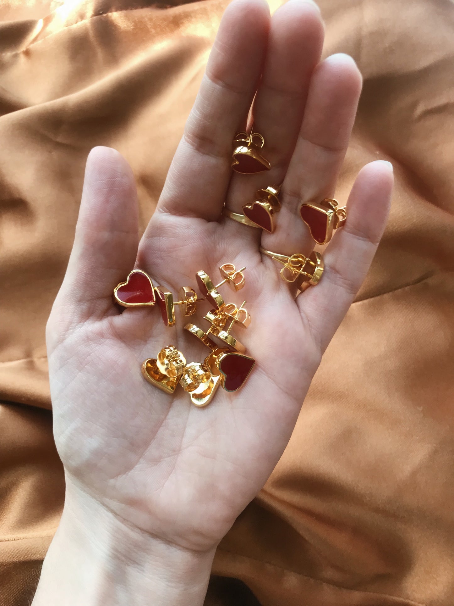 Mini hearts studs - Gold24k plated -