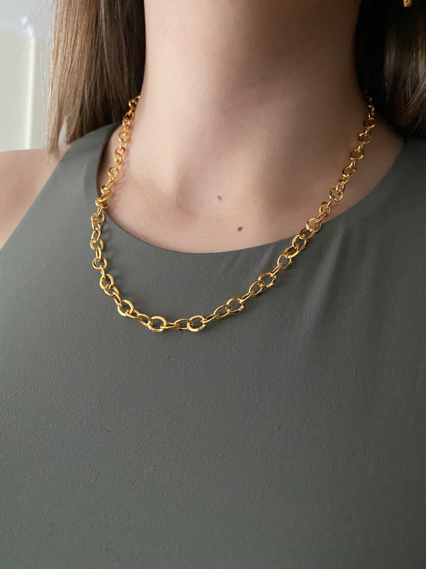 The “oval” chains - necklace - gold 24KT