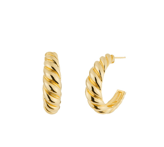 “Camille” hoops Dome Big - Gold 24KT or silver 925