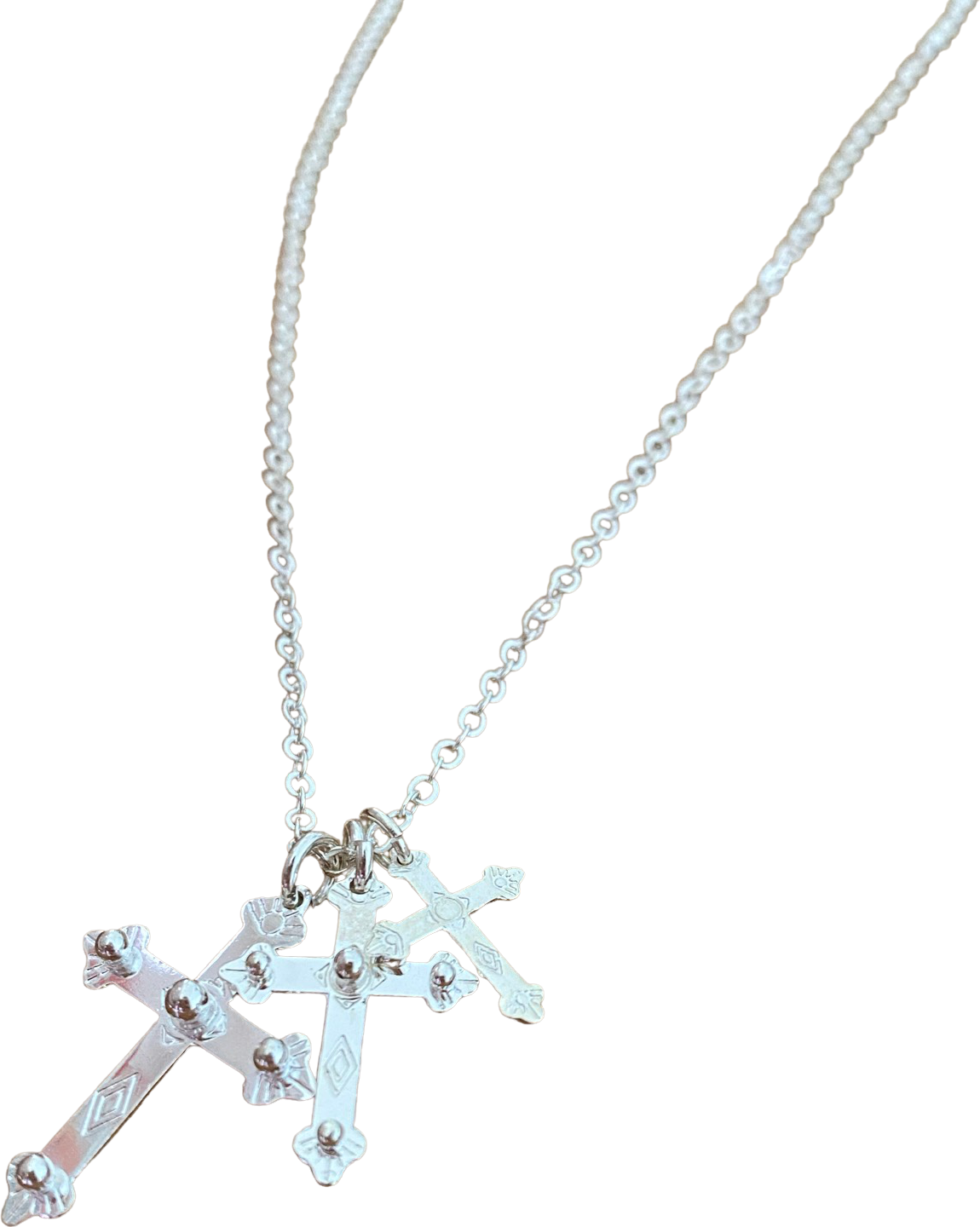 Multi crosses - necklace - gold or silver