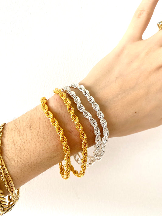 Chloé Braided - bracelet - gold 24KT or silver 925