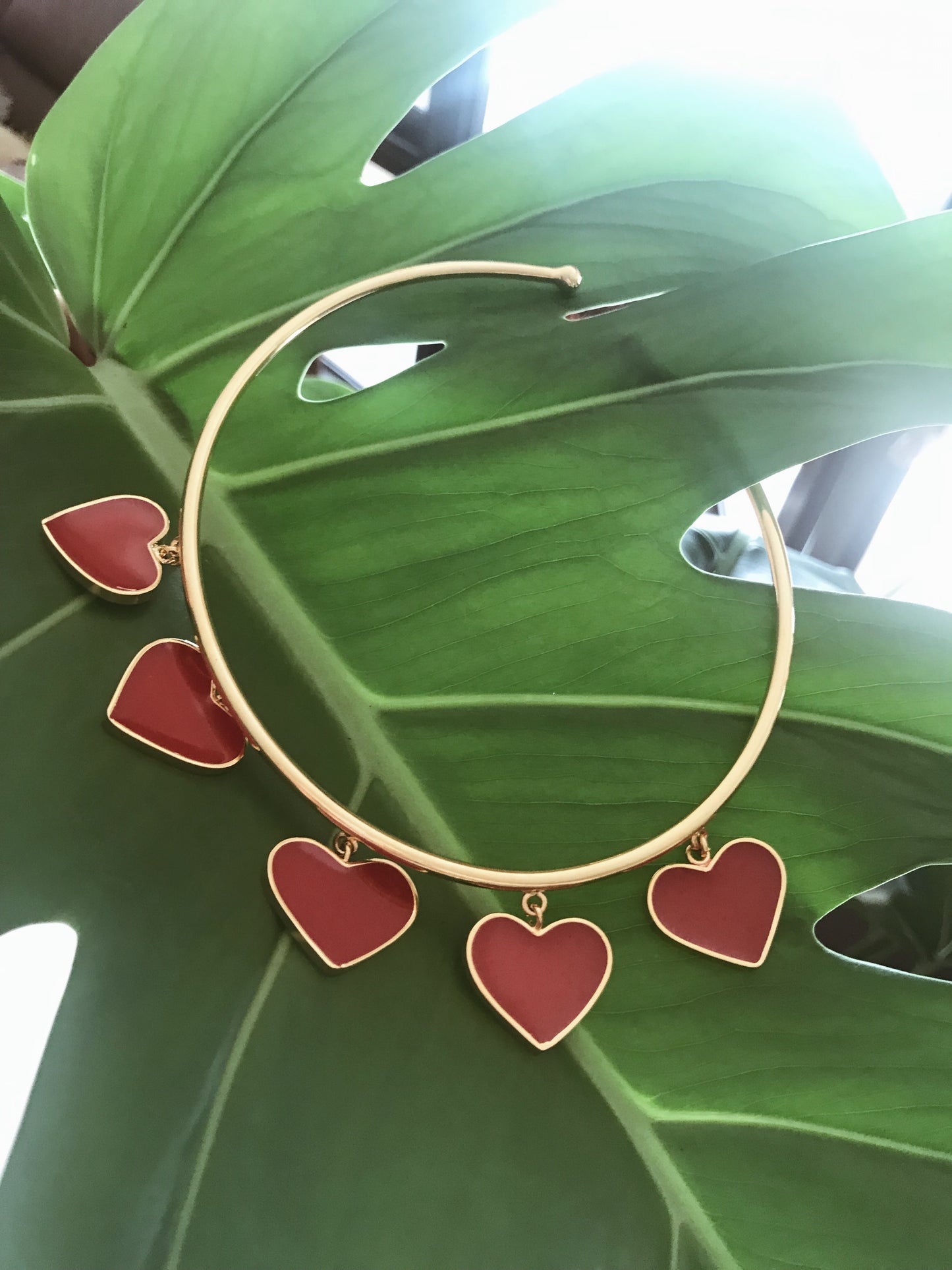 “Mucho Amor” - multi heart - choker gold 24k