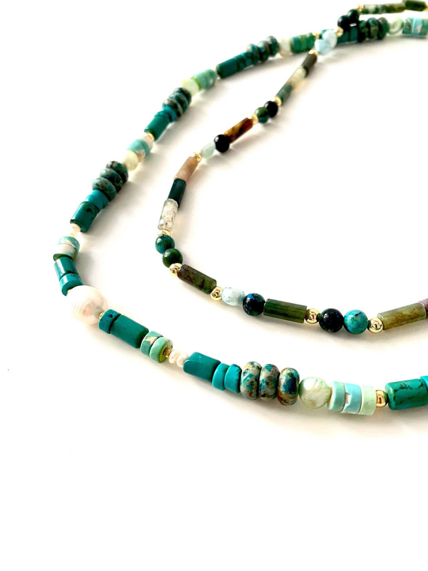 PUCCAS duo set turquoise and jades