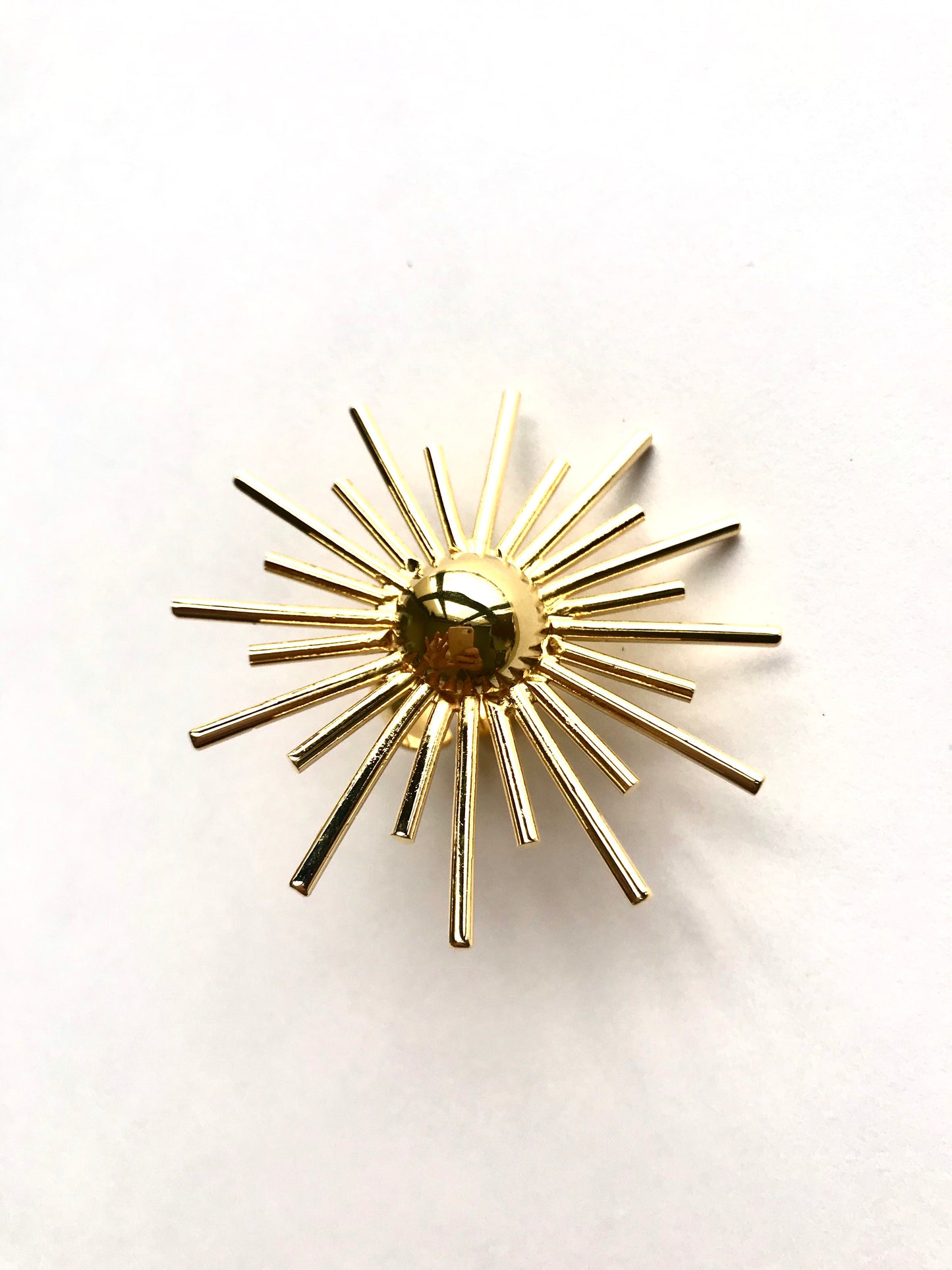 Big sun / adjustable ring / plated gold 24k