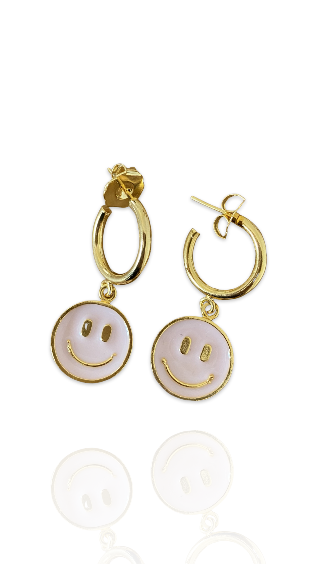 Happy face mini hoops - :)