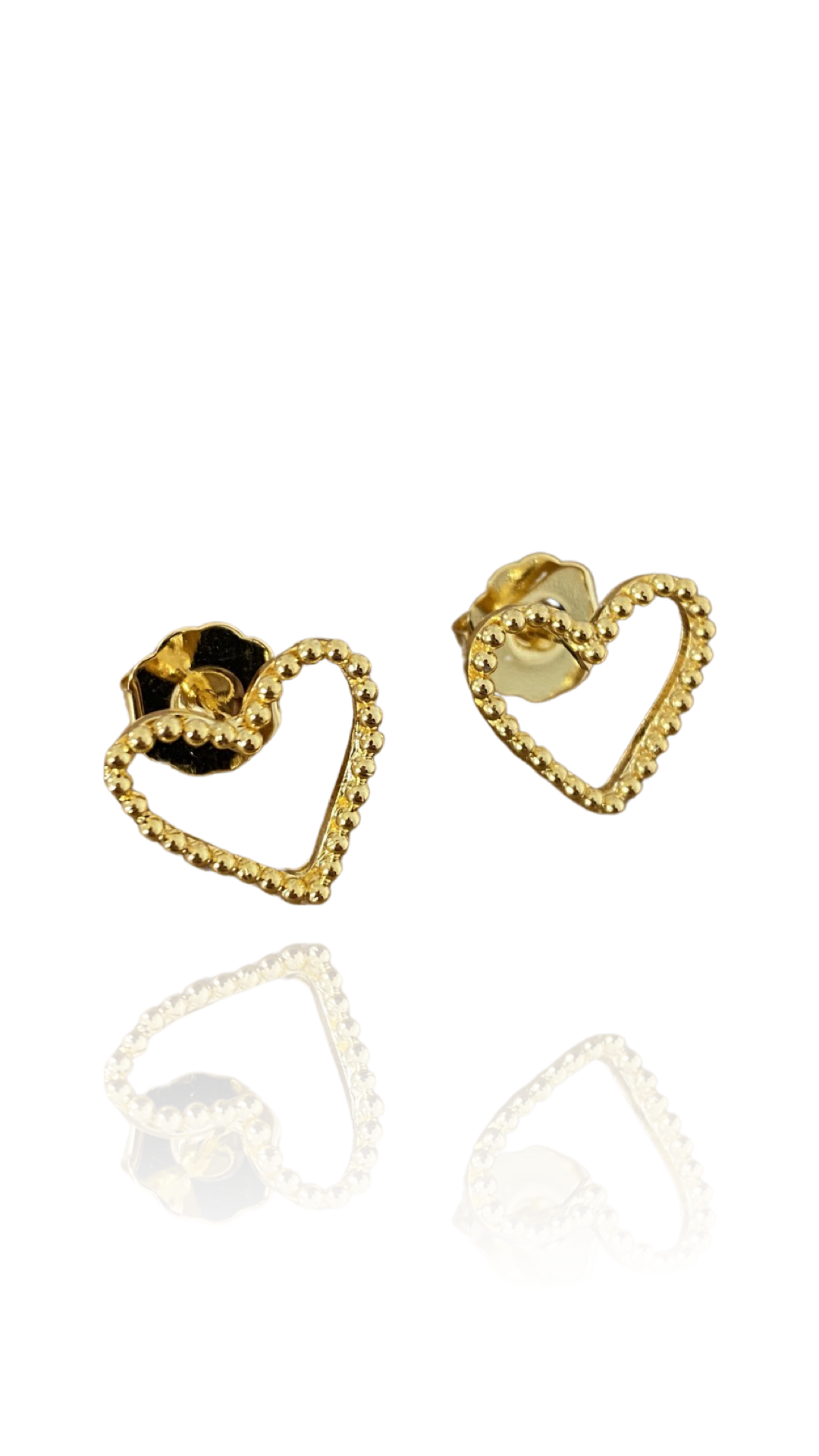 The “tiny hearts” studs - gold or silver