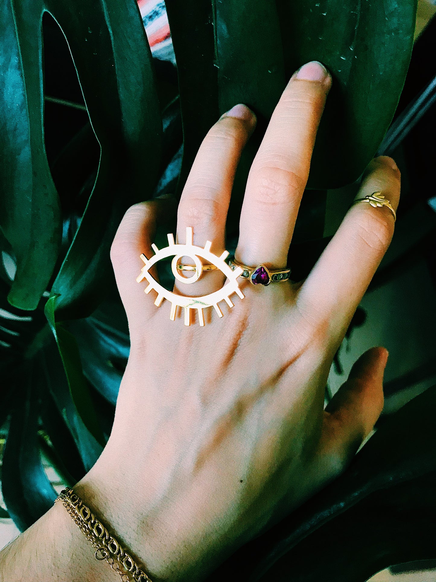 EYE LASHES 👁 ✨ RING - GOLD 24k -